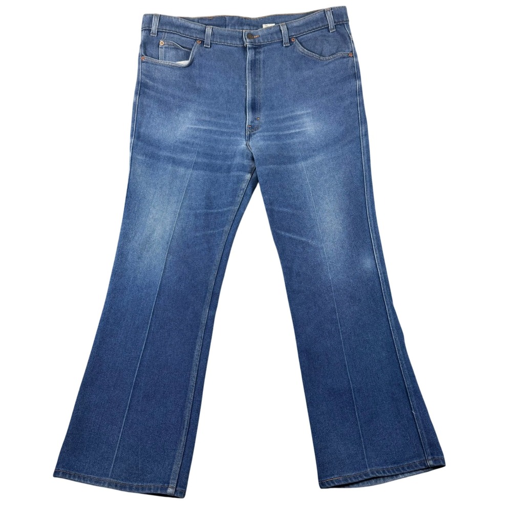Vintage Levis 517 Jeans Mens 42x32 (Fits 40x30) Blue Orange Tab Bootcut 90s USA